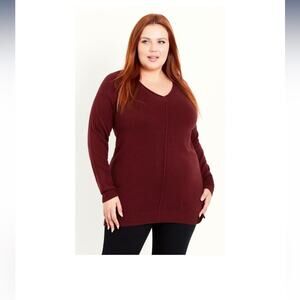 Evans Women's Plus Size V Neck Relaxed Fit Ultra Soft V-Neckline 22/24 (2x) b21